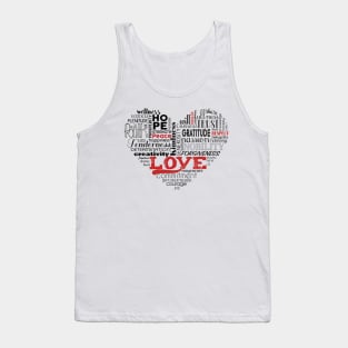 Corazón de palabras Tank Top